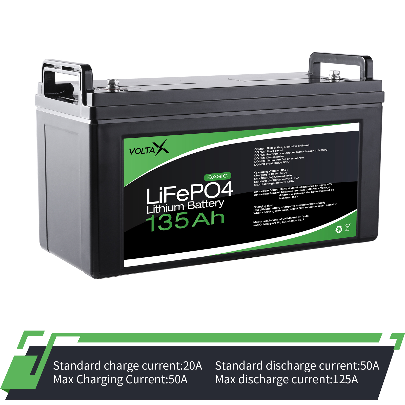 12V 135Ah Lithium Ion Liion Battery LiFePO4 Cells Rechargable Solar RV